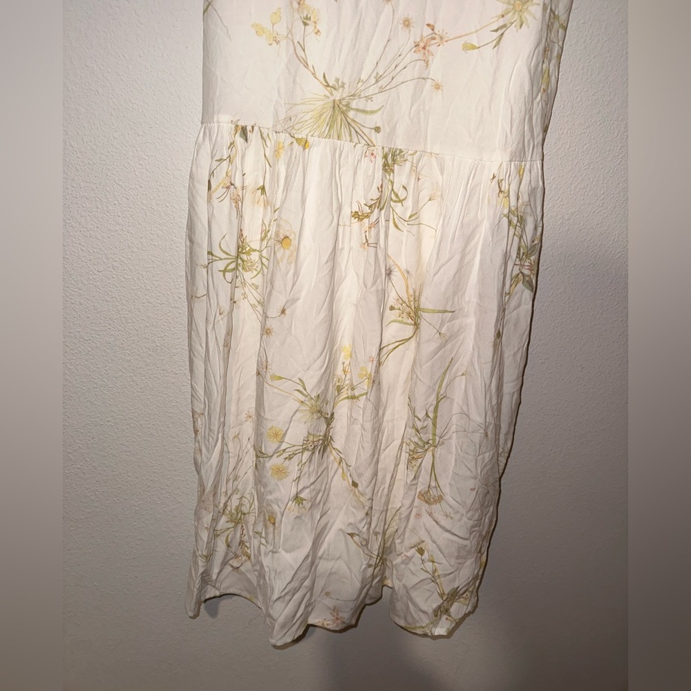 Sancia White Washed Floral Long Dress Size Medium - Picture 7 of 8